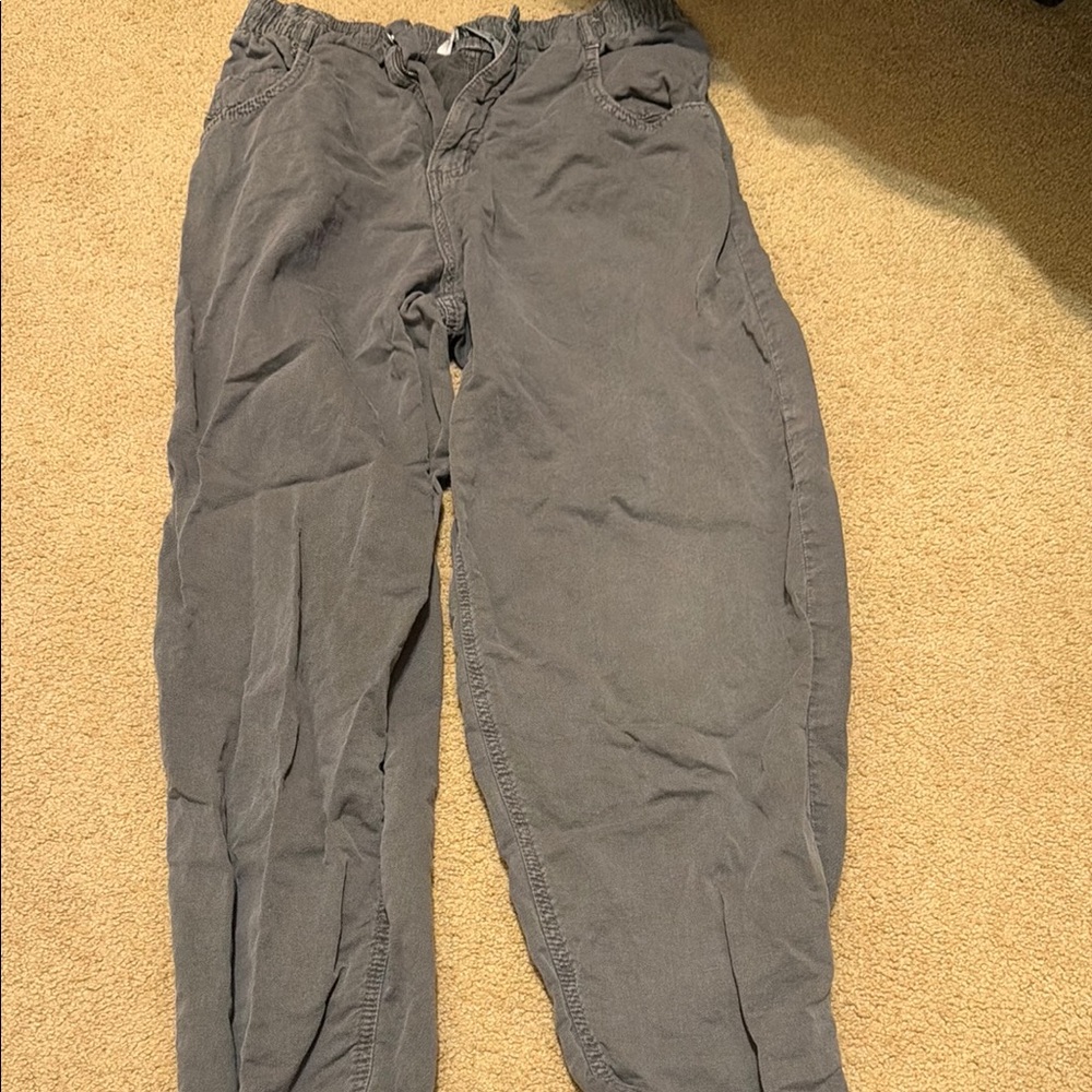 Womens Casual paper bag Pants - Gray